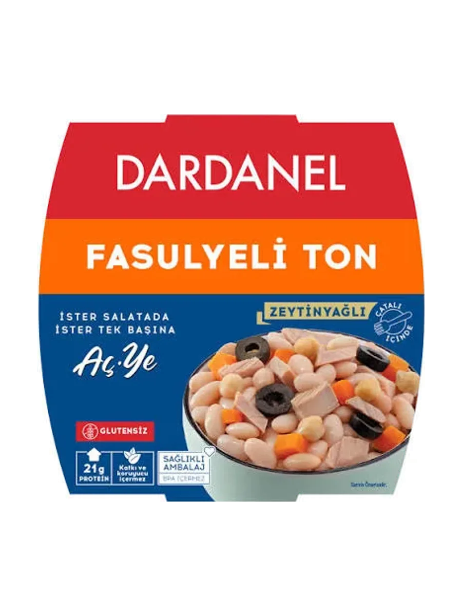 DARDANEL FASULYELİ TON BALIĞI 160 GR.