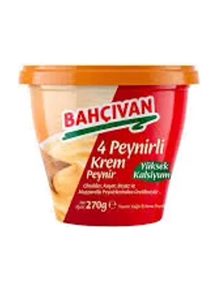 BAHÇIVAN YARIM YAĞLI 4 PEYNİRLİ KREM PEYNİR 270 GR.