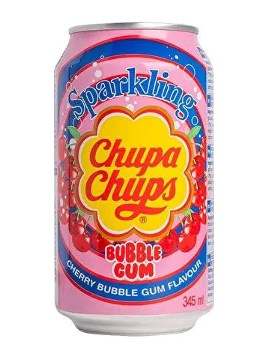 CHUPA CHUPS KİRAZ VE SAKIZ AROMALI GAZLI İÇECEK 345 ML.