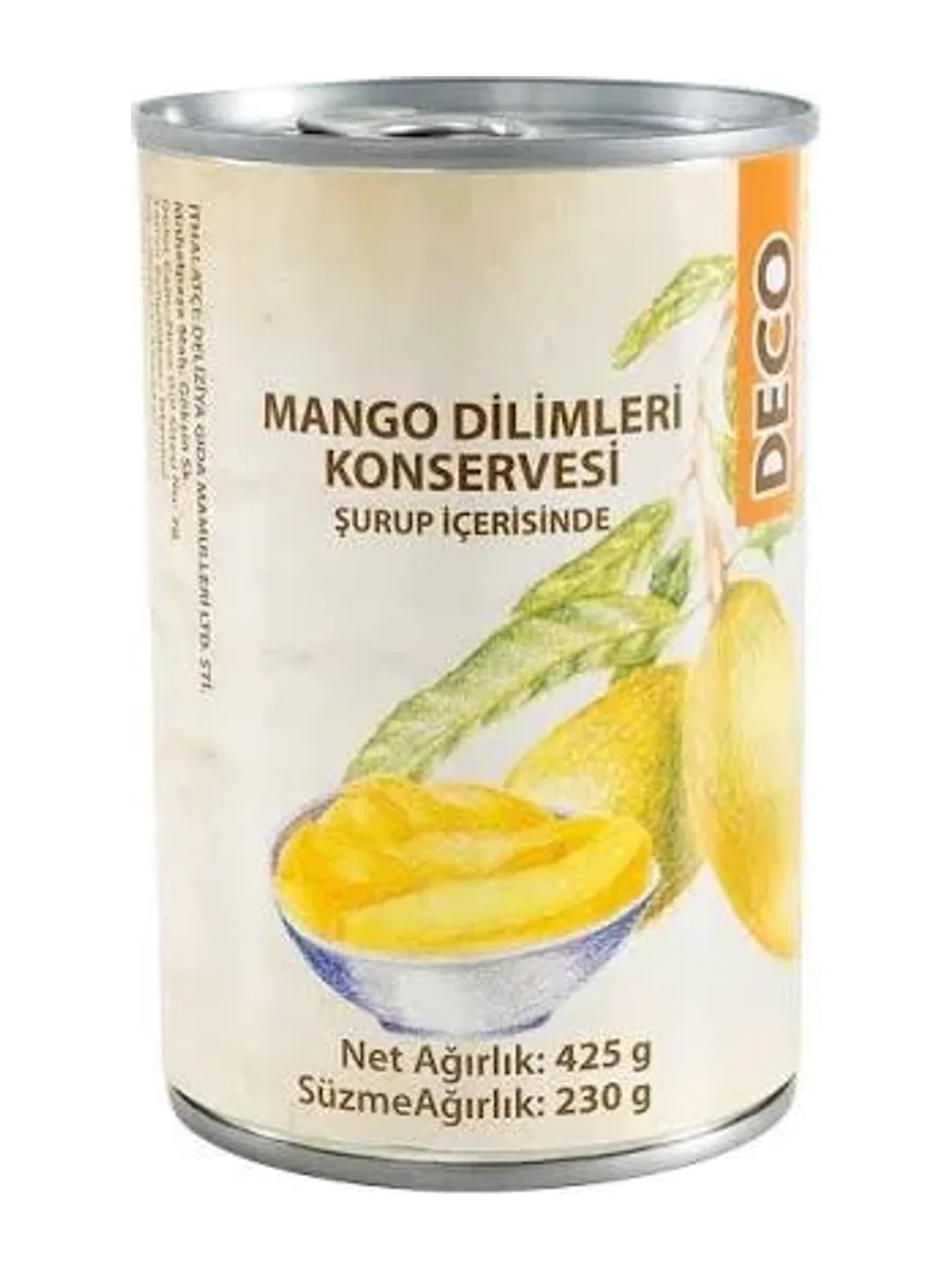 DECO MANGO DİLİMLERİ KONSERVESİ 425 GR.