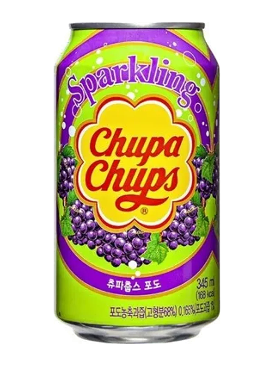 CHUPA CHUPS ÜZÜM AROMALI GAZLI İÇECEK 345 ML.