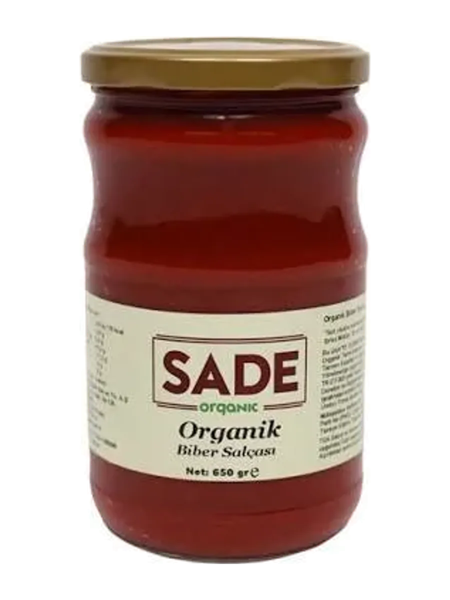 SADE ORGANİK BİBER SALÇASI 610 GR.