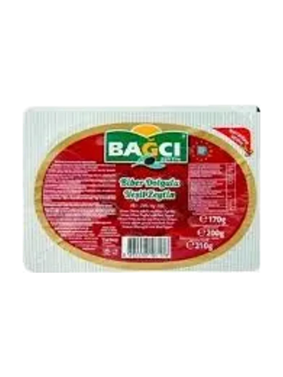 BAĞCI BİBER DOLGULU YEŞİL ZEYTİN 200 GR.